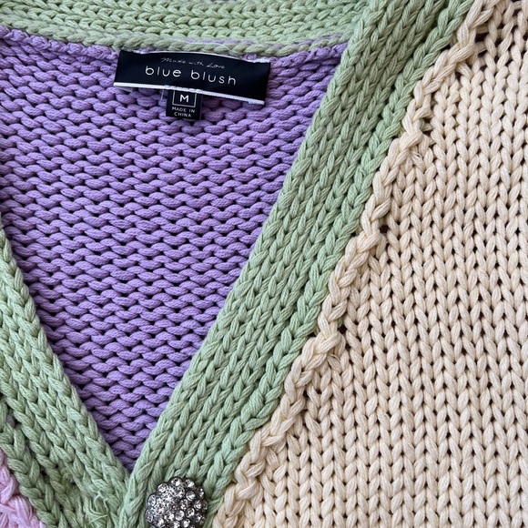 Blue Blush Pastel Knit Cardigan - Picture 4 of 7